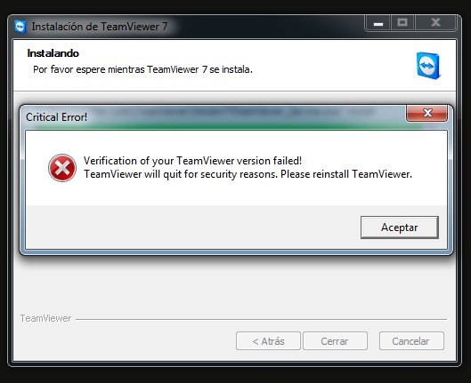 teamviewer download failed network error